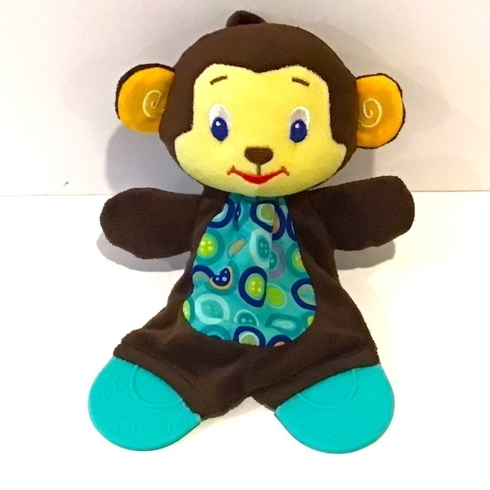 BRIGHT Starts brown monkey security blanket lovey